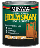 Minwax Helmsman 63210444 Spar Urethane Paint, Semi-Gloss, Clear, Liquid, 1 qt, Can